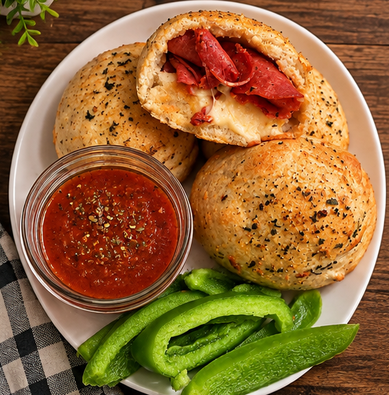 Garlic & Herb Pepperoni Rolls