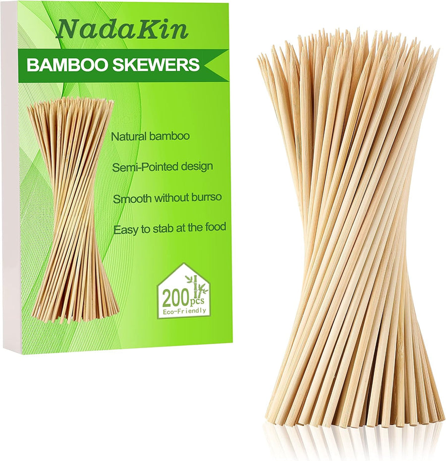 12-inch bamboo skewers, 200 pack